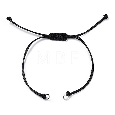 Korean Waxed Polyester Cord Braided Bracelets MAK-T010-01P-1