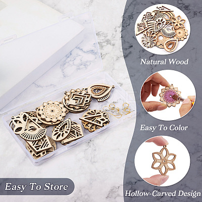  DIY Hollow Earring Making Kit DIY-TA0005-55-1