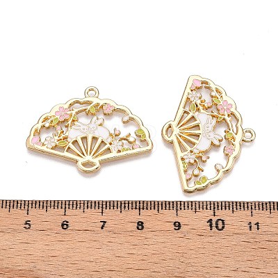 Rack Plating Alloy Enamel Pendants ENAM-N056-405A-1