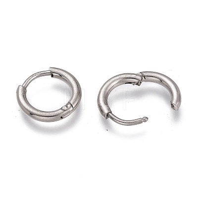 201 Stainless Steel Huggie Hoop Earrings EJEW-L256-05M-P-1