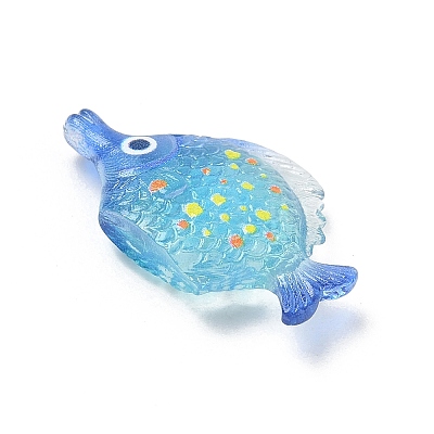 Transparent Resin Pendants RE-CBA098D-01C-1