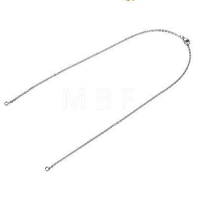 304 Stainless Steel Cable Chain Necklace Making STAS-T040-PJ209-1-40-1