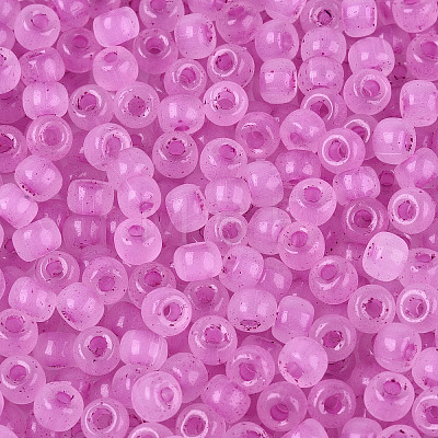 6/0 Transparent Inside Colours Glass Seed Beads SEED-N008-08O-1