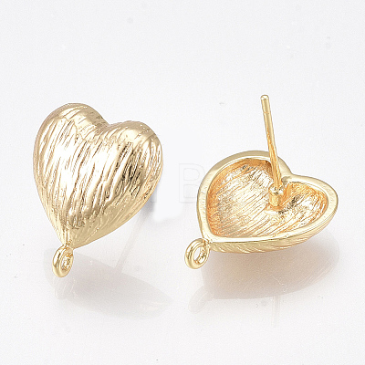 Brass Stud Earring Findings KK-T038-496G-1