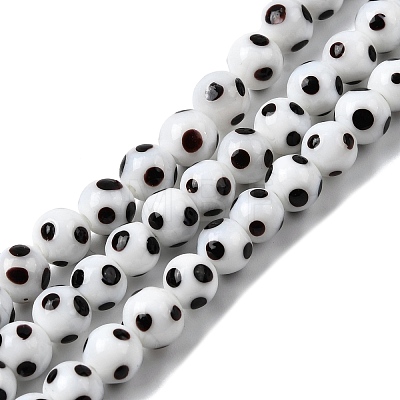 Handmade Lampwork Beads LAMP-D002-8mm-01F-1