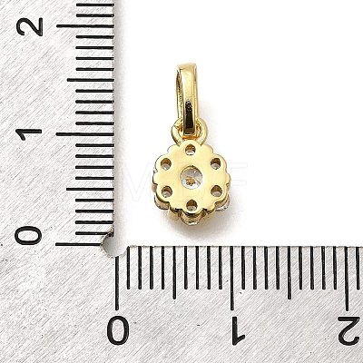 Brass Micro Pave Cubic Zirconia Pendants KK-Z093-41G-1