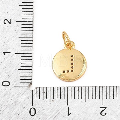 Brass Micro Pave Clear Cubic Zirconia Charms CU-CBA56CE-12G-L-1