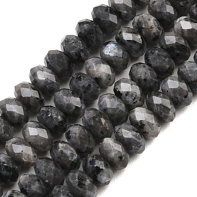 Natural Larvikite Beads Strands G-C259-A45-5x8mm-1