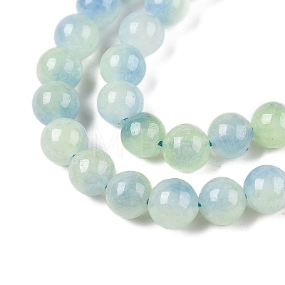 Dyed Natural White Jade Beads Strands G-T138-6mm-210-23-1