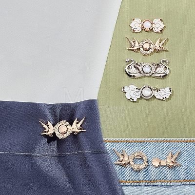  4 Style Alloy Enamel Adjustment Waist Tightener Buckle Buttons FIND-NB0002-70-1