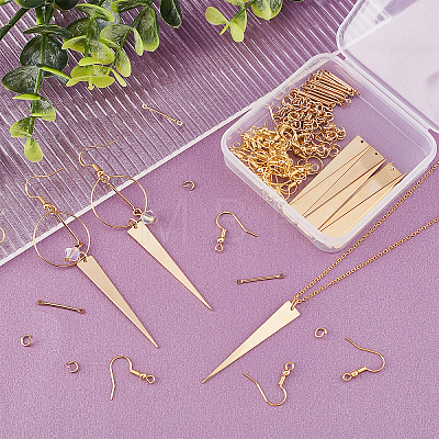 DIY Geometry Dangle Earring Making Kit FIND-AR0002-13-1