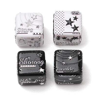 Y2K Style Printed Opaque Acrylic Beads AC-CBAC57E-03-1