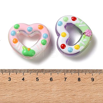 Transparent Acrylic Enamel Beads OACR-P038-04B-M-1