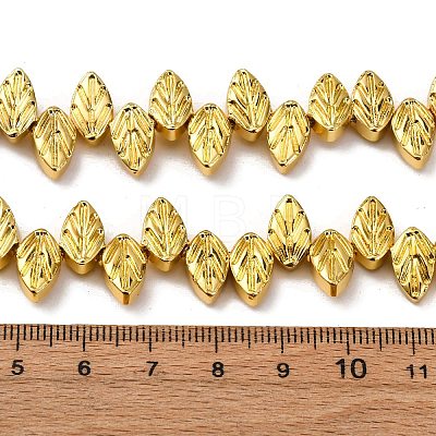 Electroplate Glass Beads Strands EGLA-H109-10F-1