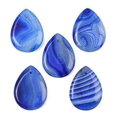 Natural Banded Agate Pendants GG-K002-02C-1