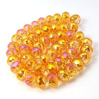 Electorplated Glass Beads EGLA-E005-04-1
