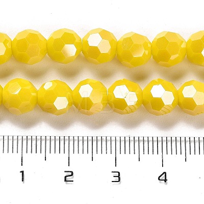 Electroplate Opaque Glass Beads Strands X-EGLA-A035-P8mm-A04-1