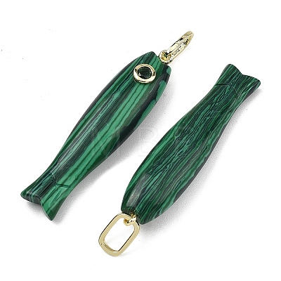 Synthetic Malachite Carved Pendants GG-CBA8D06-01G-04-1