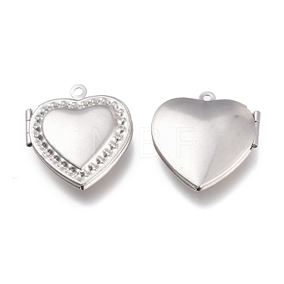 Tarnish Resistant 316 Stainless Steel Locket Pendants STAS-Z010-02-1