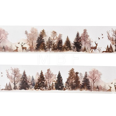 Vintage Forest PET Decorative Stickers AJEW-S038-02A-1