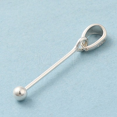 925 Sterling Silver Pendant Bails STER-P048-01B-S-1