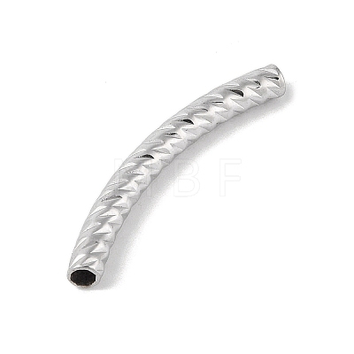 304 Stainless Steel Curved Tube Beads STAS-M071-03G-P-1