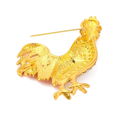 Zinc Alloy Crystal Rhinestone Enamel Brooch JEWB-U010-02G-02-1