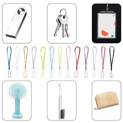 104Pcs 13 Colors Nylon Mobile Straps HJEW-SC0003-15-1