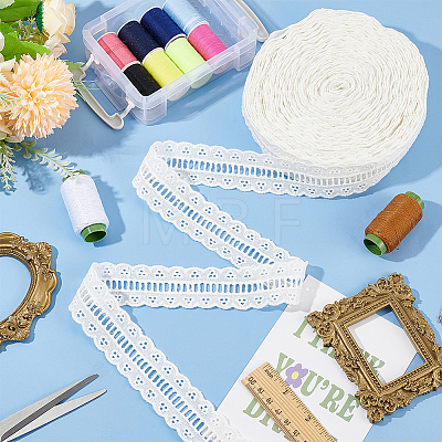 Cotton Flower Lace Ribbon DIY-WH0568-87-1