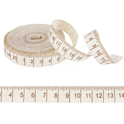10 Yards Printed Ruler Polyester Ribbon OCOR-WH0070-147-1