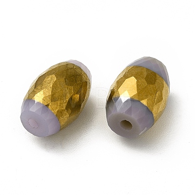 Opaque Electroplate Glass Beads EGLA-H003-02G-04-1