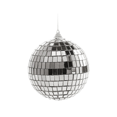 Plastic Disco Ball Pendant Decoration XMAS-PW0002-01D-1