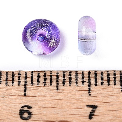 Electroplate Transparent Colours Rainbow Glass Seed Beads SEED-T007-03C-1