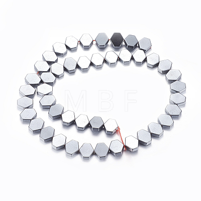 Non-magnetic Synthetic Hematite Beads Strands G-P338-01A-10x9mm-1