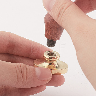 Wax Seal Brass Stamp Head AJEW-WH0213-058-1