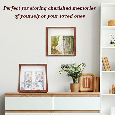 4Pcs Plywood Money Box Photo Frames ODIS-WA0001-16A-1