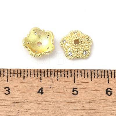 Rack Plating Brass Beads Caps KK-B088-04C-G-1