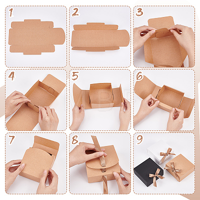 Square Cardboard Paper Jewelry Gift Boxes CBOX-WH0003-35A-1