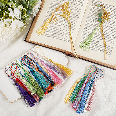 120Pcs 24 Colors Polyester Tassel Decorations HJEW-SP0001-06-1