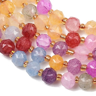 Dyed Imitation Jade Glass Beads Strands GL-Z001-02B-06-1