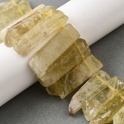 Natural Lemon Quartz(Heated) Beads Strands G-S386-D20-1