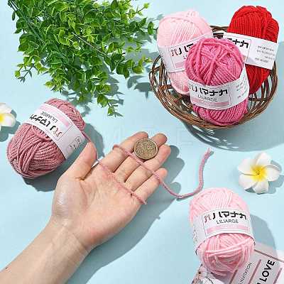 12 Skeins 4 Colors 4-Ply 60%Polyester 40%Acrylic Blended Yarn OCOR-FS0001-07A-1
