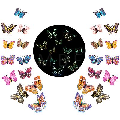 ARRICRAFT PVC Luminous Butterfly Wall Decorations DIY-AR0001-52-1
