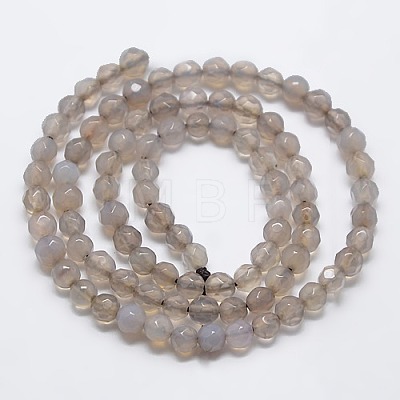 Natural Agate Round Beads Strand X-G-L084-4mm-08-1