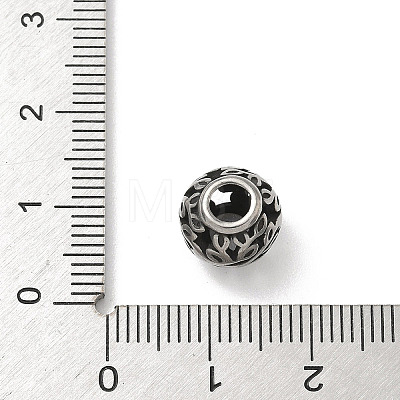 304 Stainless Steel European Beads STAS-H238-09M-AS-1