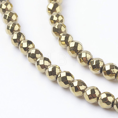 Non-Magnetic Synthetic Hematite Beads Strands G-G092-3mm-1-1