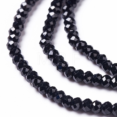 Natural Black Spinel Beads Strands G-L581B-001-1