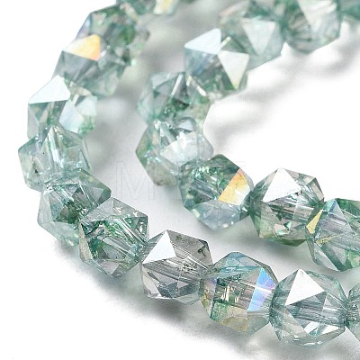 Transparent Electroplate Glass Beads Strands EGLA-F160-01F-1