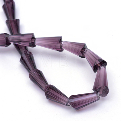 Transparent Glass Bead Strands GLAA-R170-6x12-01K-1