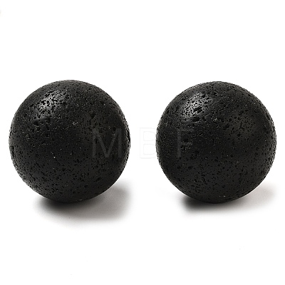 Natural Lava Rock Sphere Beads G-C154-04-1